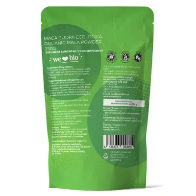 Maca pudra bio 250g Obio