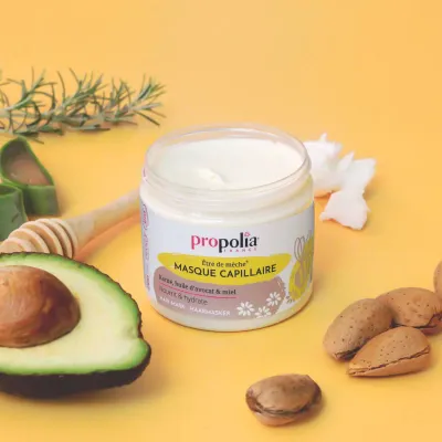 Masca de par cu unt de shea, ulei de avocado si miere ecologica 200ml Propolia
