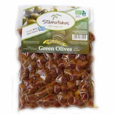 Masline verzi vidate bio 250g Stamatakos Olivegrove