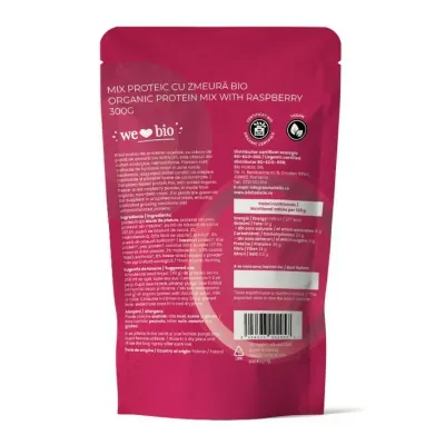 Mix proteic cu zmeura bio 300g Obio