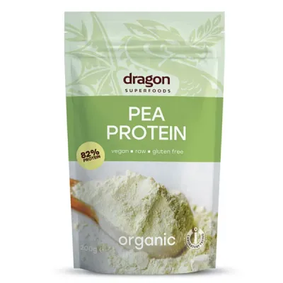 Pudra proteica din mazare galbena bio 200g Dragon Superfoods