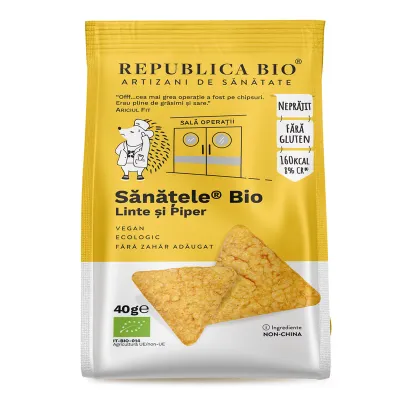 SANATELE BIO  Linte si Piper, FARA GLUTEN, 40 g, Republica Bio