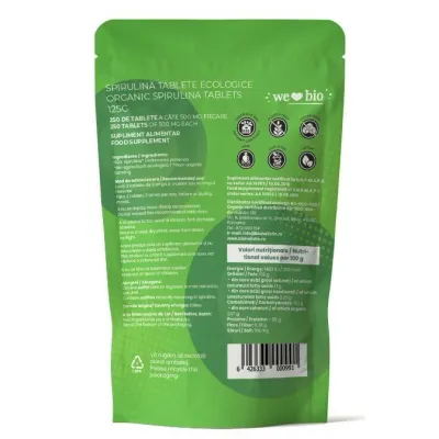 Spirulina tablete bio 125g Obio
