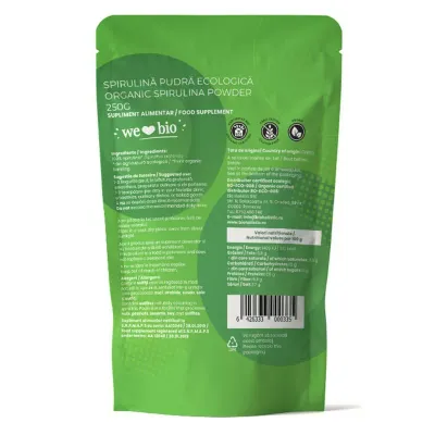 Spirulina pulbere bio 250g Obio