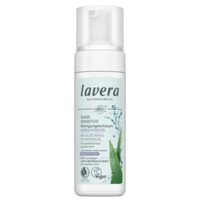Spuma de curatare pentru fata cu aloe vera si ulei de migdale 150ml Lavera
