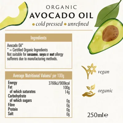 Ulei de avocado bio 250ml Biona