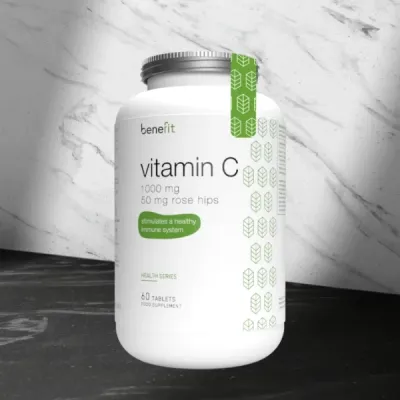 Vitamin C 1000 mg, 60 Tabs, Vitamina C cu macese (Health Series), Benefit
