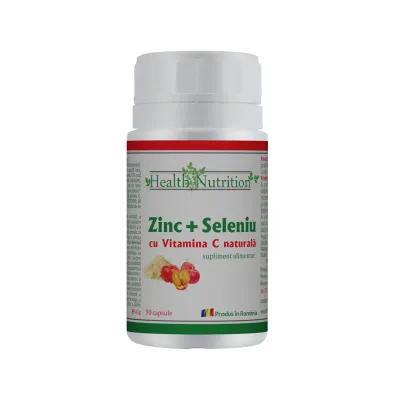 Zinc cu Seleniu si Vitamina C, 90 capsule - Health Nutrition