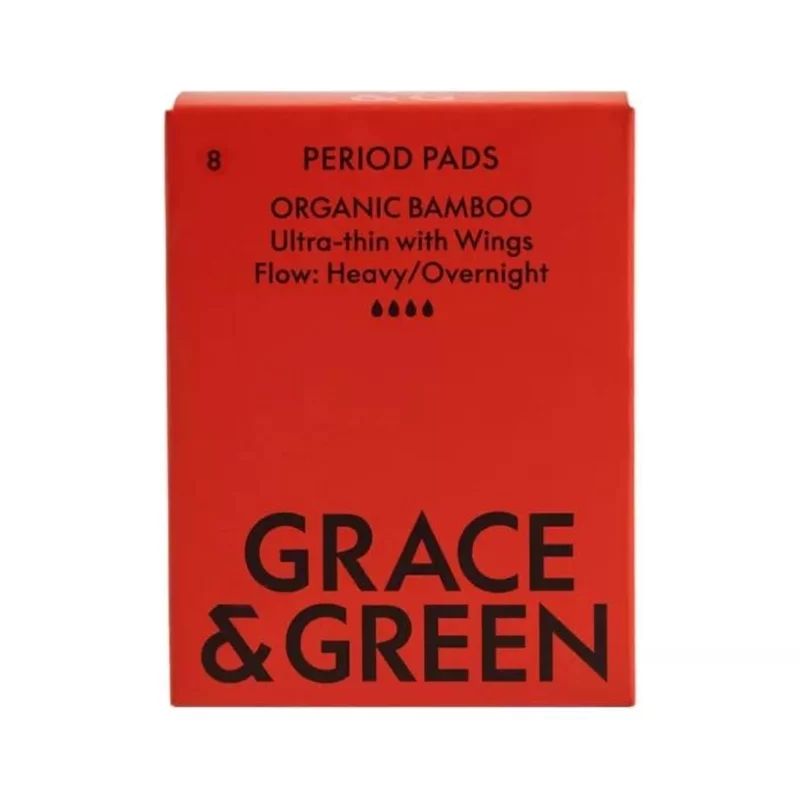 Absorbante Din Bambus Organic Pentru Noapte (8 Buc), Grace And Green