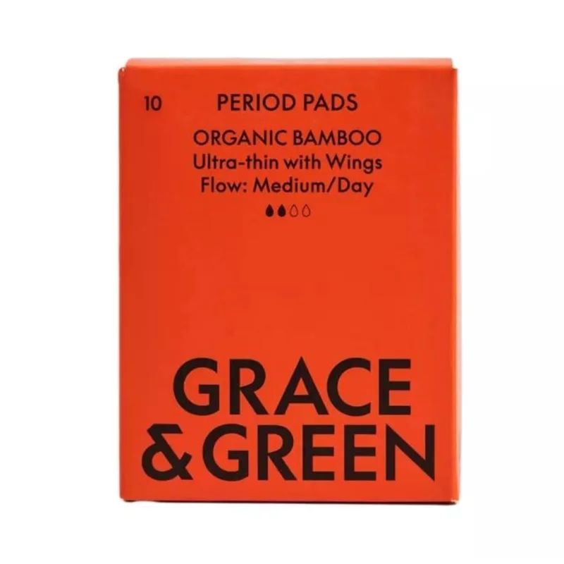 Absorbante din bambus organic pentru zi (10 buc), Grace and Green