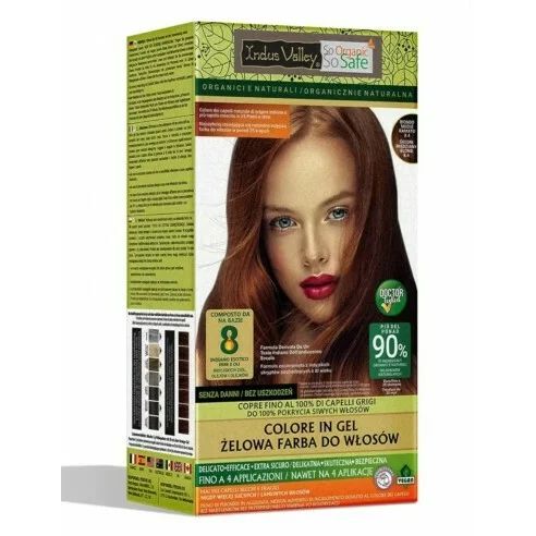 Blond Mediu Aramiu 8.40 Vopsea henna gel fara amoniac, Indus Valley