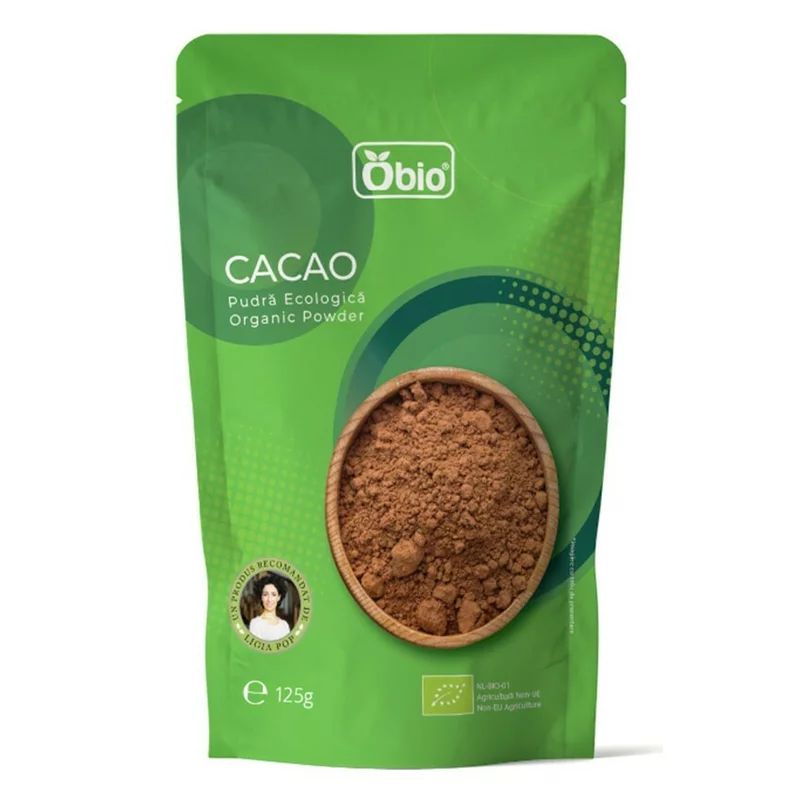 Cacao pudra bio 125g Obio