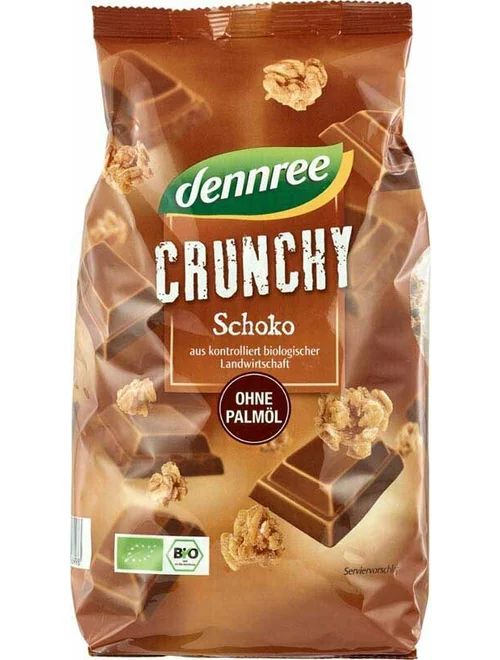 Cereale crunchy cu ciocolata bio 750g Dennree