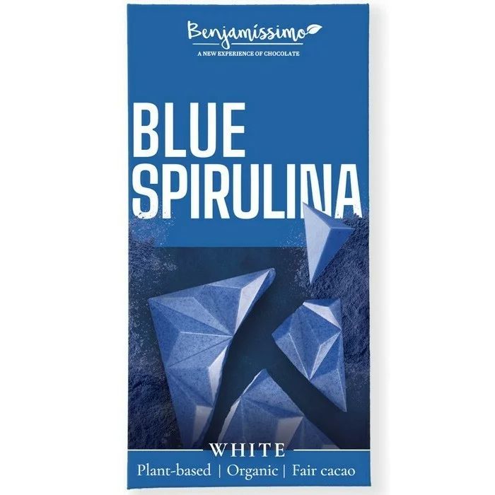 Ciocolata cu spirulina albastra bio, 60g, Benjamissimo