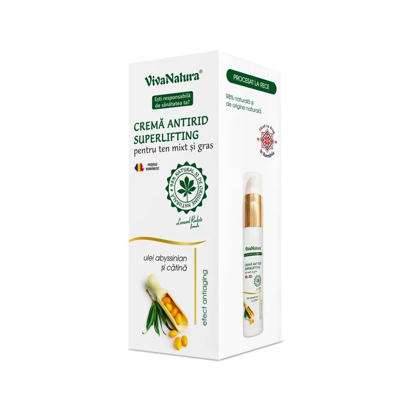 Crema Antirid Superlifting ten mixt si gras, 45ml, VivaNatura