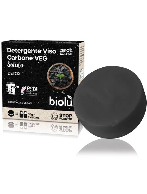 Gel de curatare solid pentru fata cu carbune activ ecologic 55g Biolu