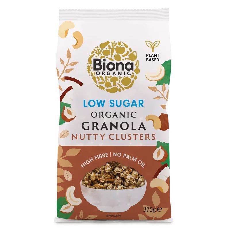 Granola cu nuci si continut scazut de zahar bio 375g Biona