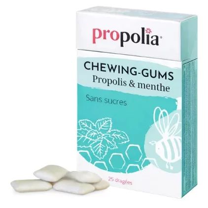 Guma de mestecat cu propolis si menta fara zahar 25 drajeuri 35g Propolia