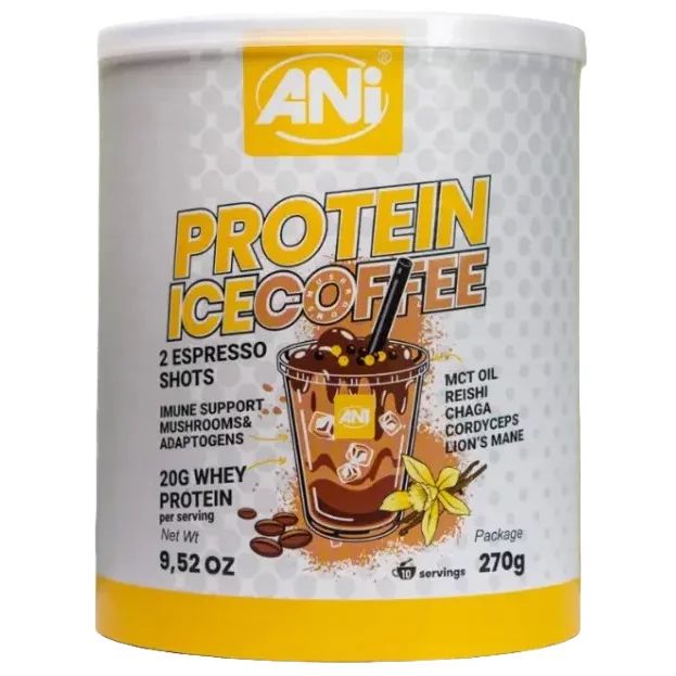 Ice coffee proteic instant cu vanilie 270g ANi