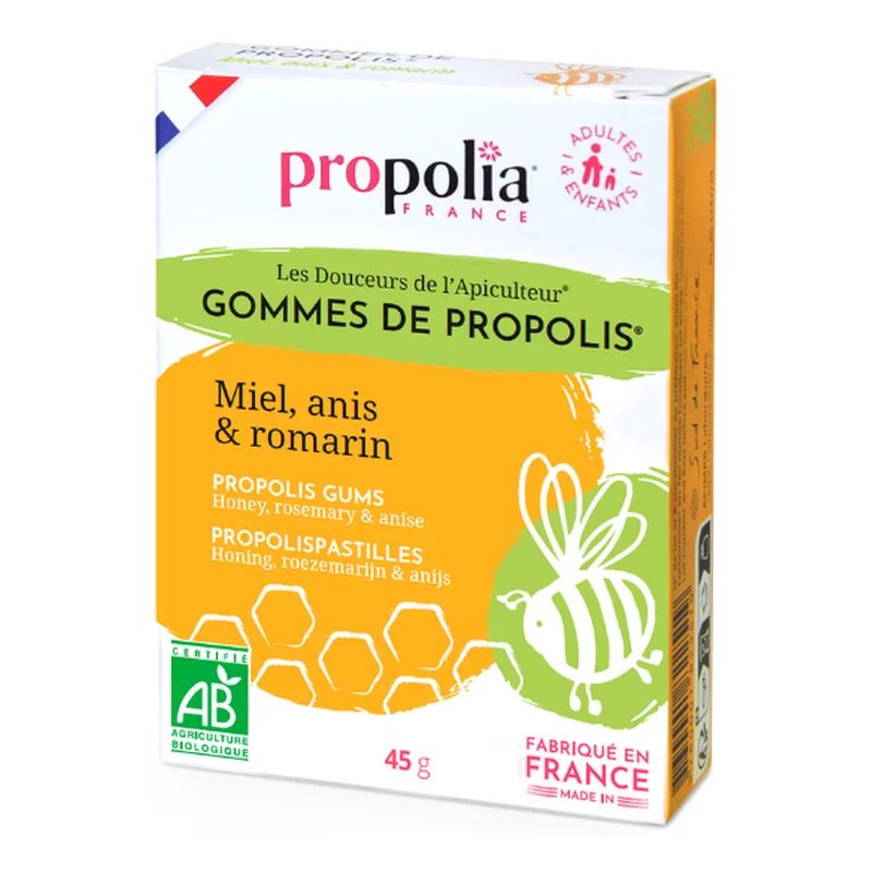 Jeleuri cu propolis, miere, anason si rozmarin bio 45g Propolia