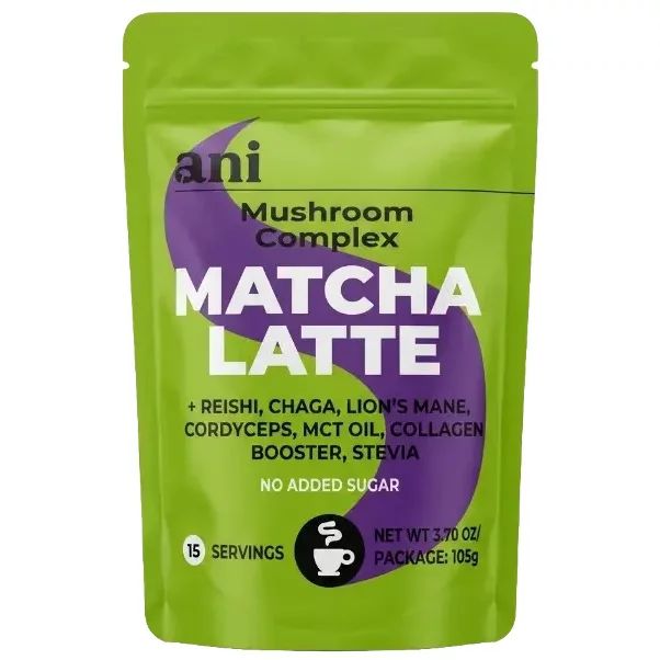 Matcha latte cu complex de ciuperci 105g ANi
