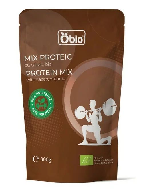 Mix proteic cu cacao bio 300g Obio
