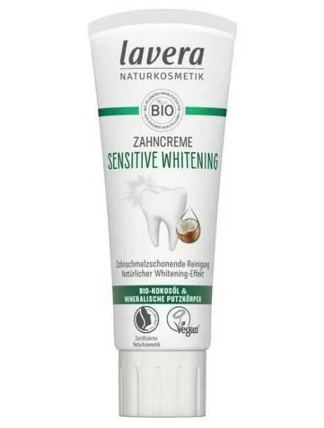 Pasta de dinti pentru albire cu ulei de cocos si minerale Sensitive Whitening 75ml Lavera