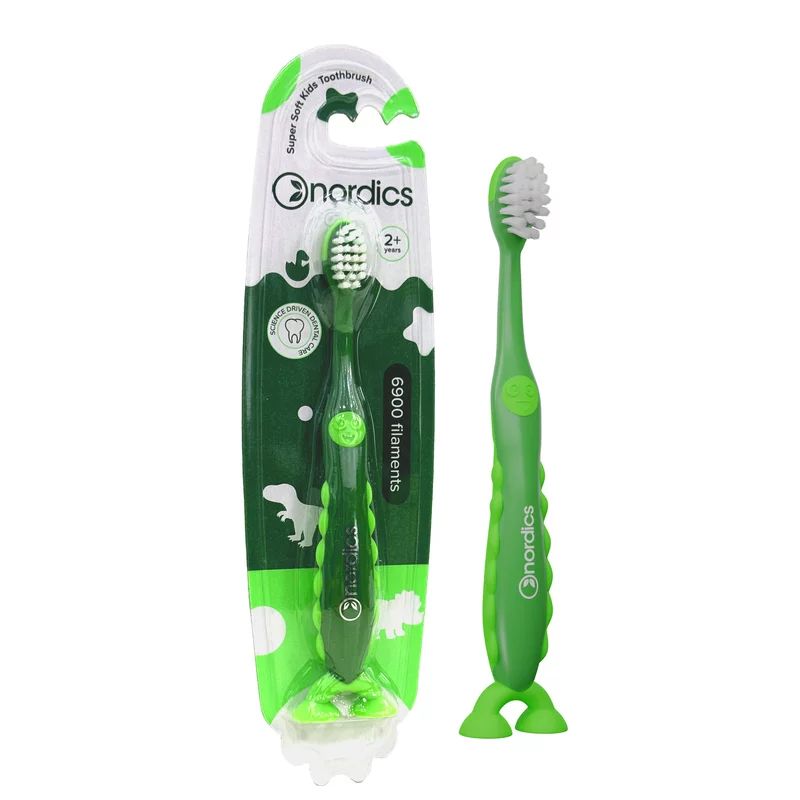 Periuta de dinti pentru copii 6900 filamente - super moale - + 2 ani - verde Nordics