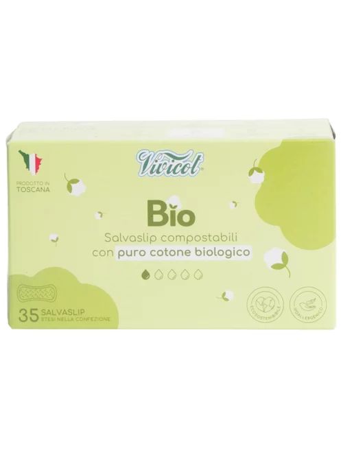 Protej slip din bumbac compostabil ecologic 1 picatura 35buc Vivicot