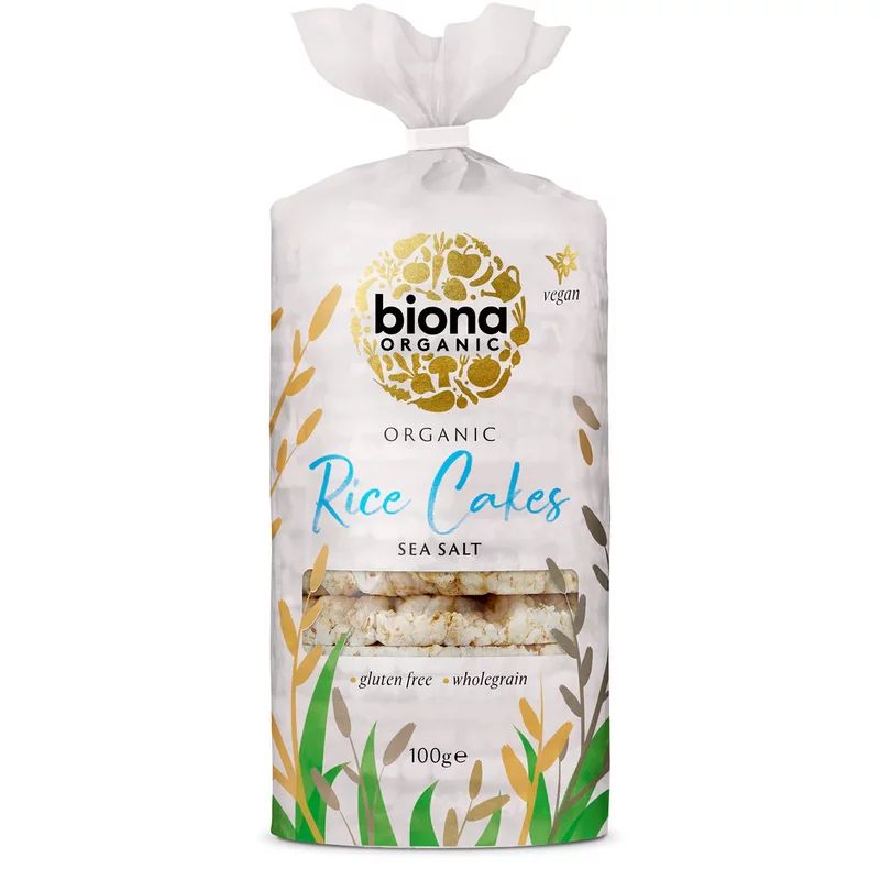 Rondele de orez integral expandat cu sare bio 100g Biona