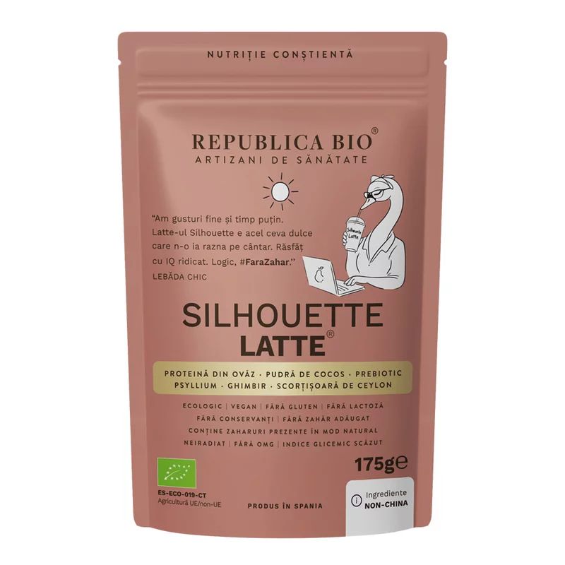 Silhouette Latte, pudra functionala ecologica, FARA GLUTEN, 175g, Republica BIO