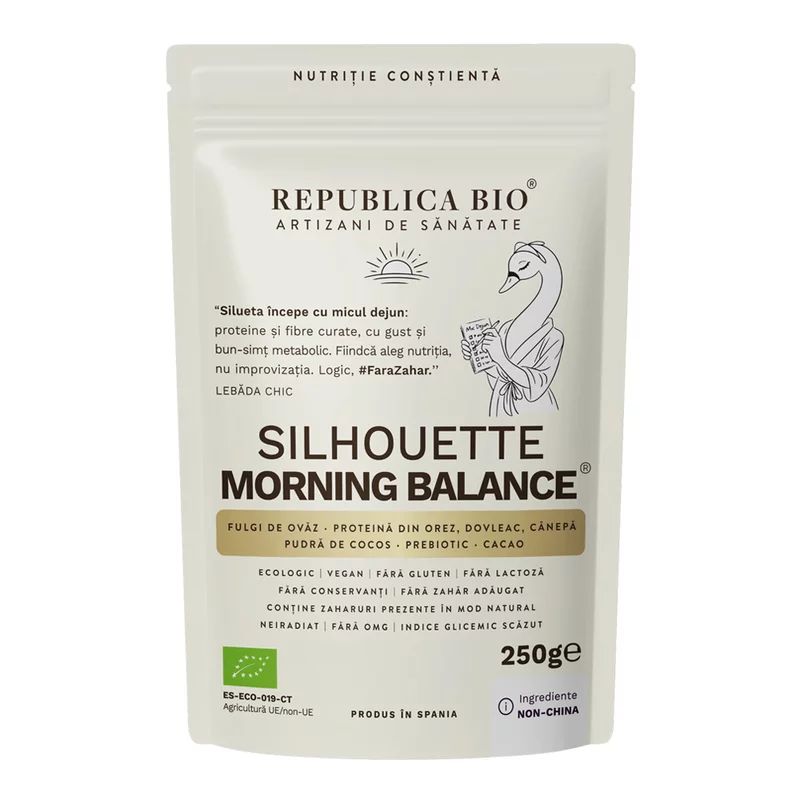 Silhouette Morning Balance, pudra functionala ecologica, FARA GLUTEN, 250g, Republica BIO