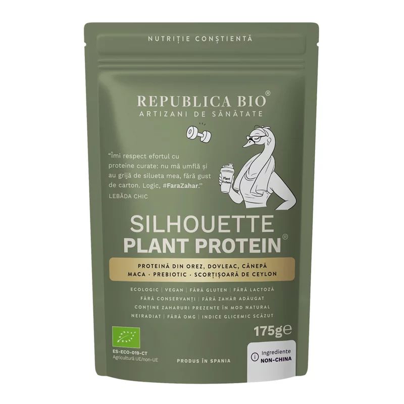Silhouette Plant Protein, pudra functionala ecologica, FARA GLUTEN, 175g, Republica BIO