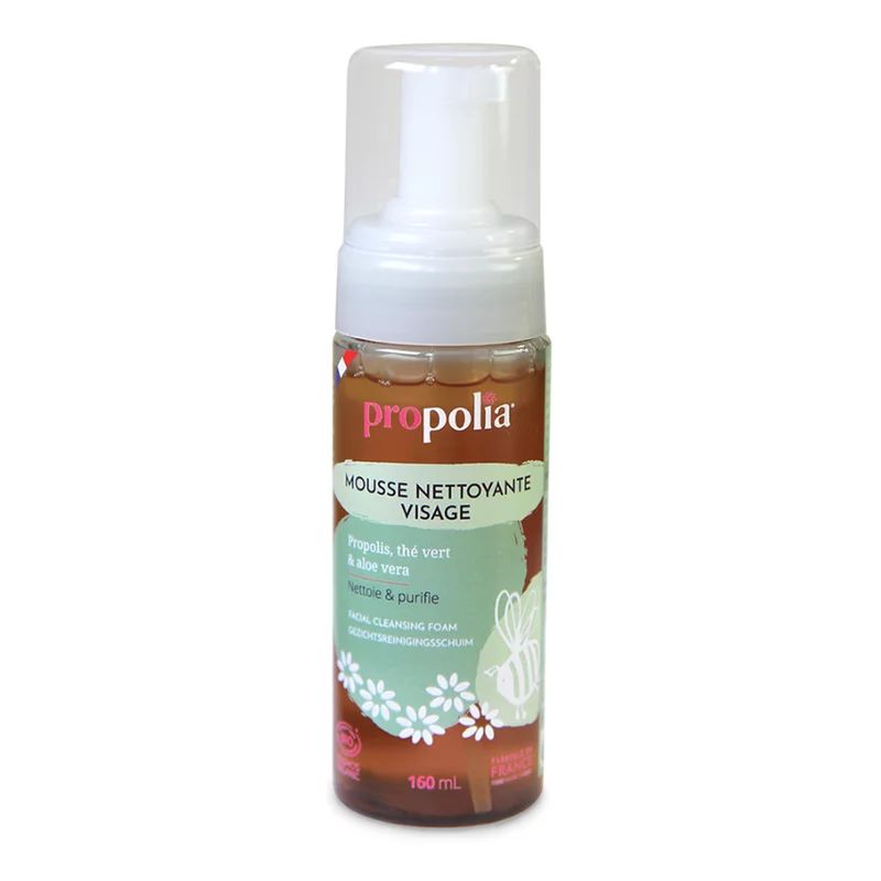 Spuma de curatare faciala cu propolis, ceai verde si aloe vera ecologica 160ml Propolia