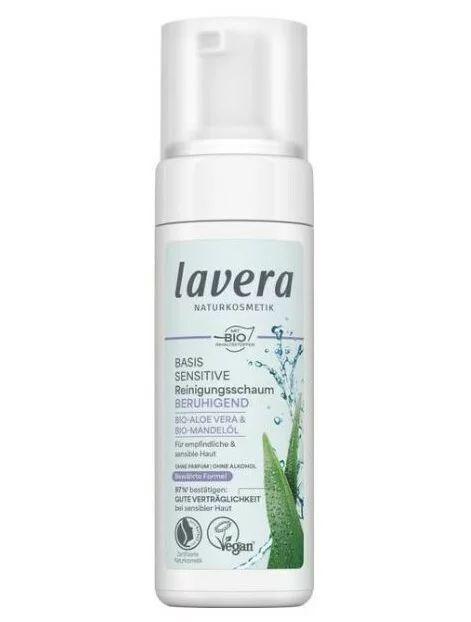 Spuma de curatare pentru fata cu aloe vera si ulei de migdale 150ml Lavera