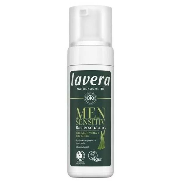 Spuma de ras Men Sensitive cu aloe vera si mesteacan 150ml Lavera