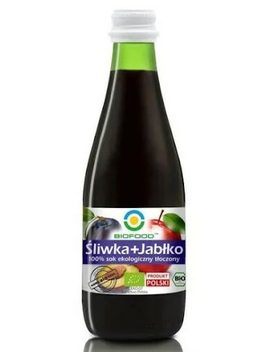 Suc de prune si mere bio 300ml Biofood