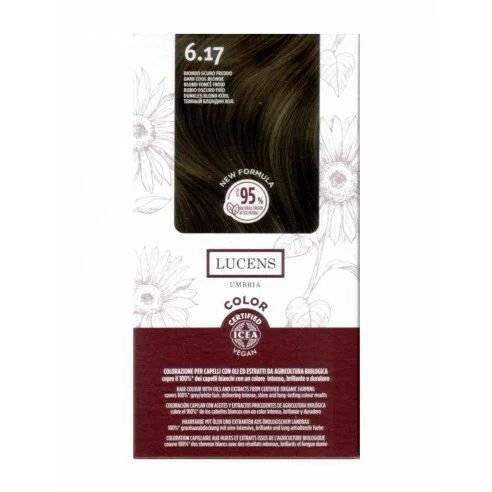 Vopsea de par fara amoniac Blond Inchis Rece 6.17, Lucens Umbria