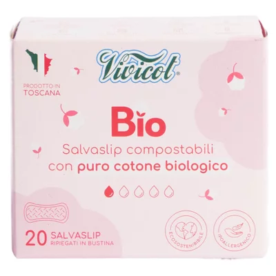 Protej slip din bumbac compostabil ecologic 1 picatura 20buc Vivicot