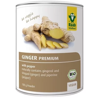 Pudra de ghimbir cu piper premium bio 100g Raab PRET REDUS