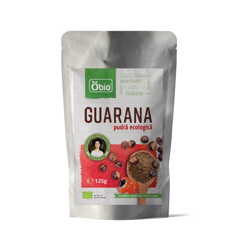 Pudra de guarana raw bio, 125g - obio