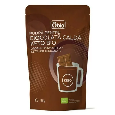 Pudra pentru ciocolata calda Keto bio 125g Obio PRET REDUS