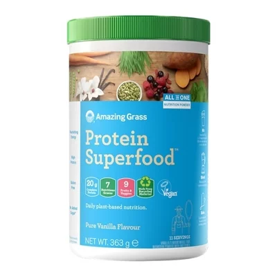 Pudra proteica nutritiva all-in-one Amazing Grass Protein Superfood, Pure Vanilla, 363 g