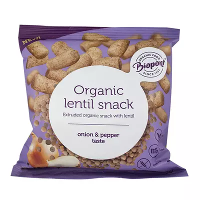 Pufuleti cu linte, ceapa si piper, fara gluten, bio 60g Biopont - PRET REDUS