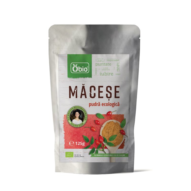 Pulbere de macese eco, 125g - obio