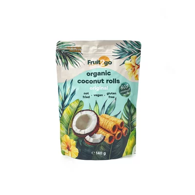 Rulouri din nuca de cocos bio 140gr Fruit2Go