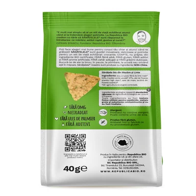 SANATELE BIO  Mazare si Linte, FARA GLUTEN, 40 g, Republica Bio
