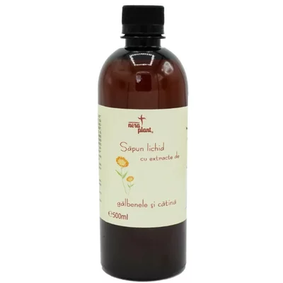 Sapun lichid cu galbenele si catina, eco, 500ml, Laboratoarele Nera Plant