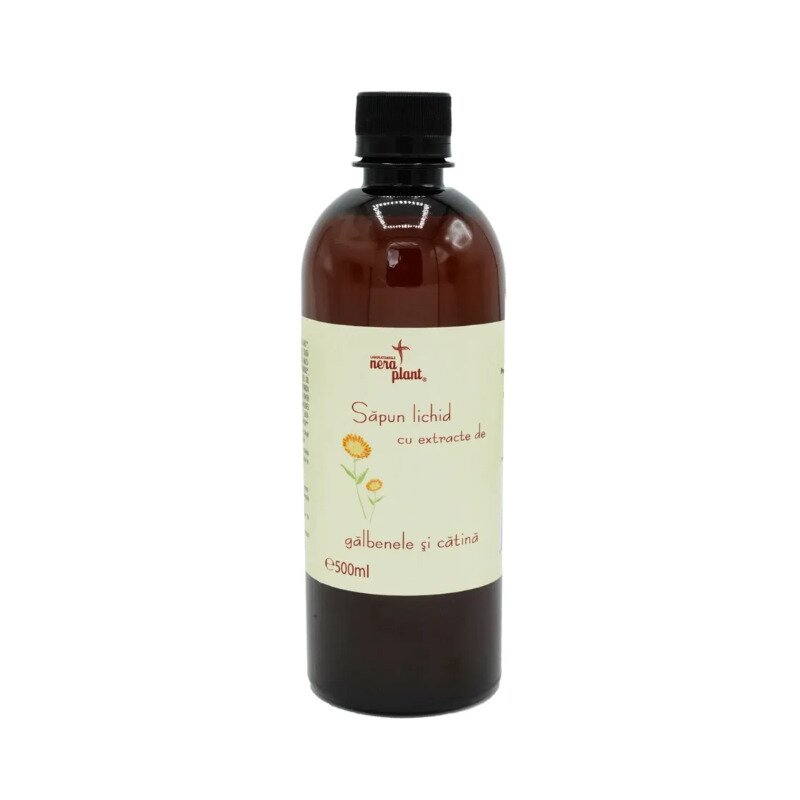 Sapun lichid cu galbenele si catina, eco, 500ml, Laboratoarele Nera Plant