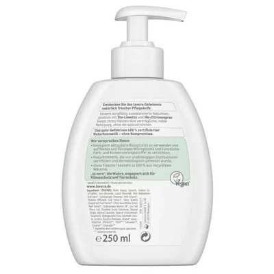 Sapun lichid cu lime si lemongrass 250ml Lavera